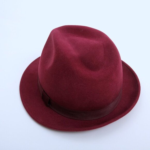 DPC 1921 Wool Fedora Hat Burgundy Women One Size‎ main image 11